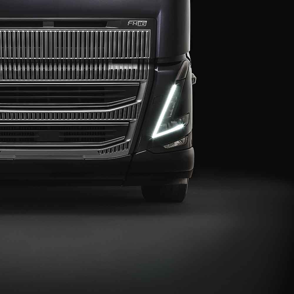 Zbliżenie reflektora Volvo FH16